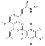 N-Hydroxy (E)-2-(4-methoxybenzoxy-D6)-4-methoxy-3-prenylcinnamamide
